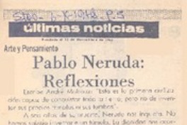 Pablo Neruda: reflexiones