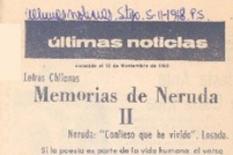 Memorias de Neruda II