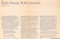 Pablo Neruda: el río invisible