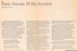 Pablo Neruda: el río invisible