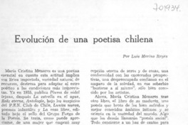 Evolución de una poetisa chilena