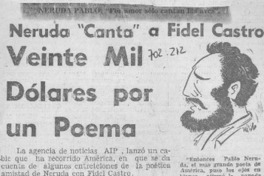 Neruda "Canta" a Fidel Castro.