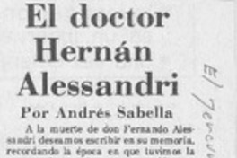 El doctor Hernán Alessandri