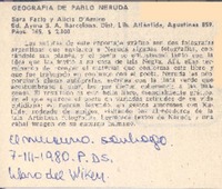 Geografía de Pablo Neruda.