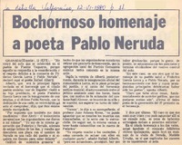 Bochornoso homenaje a poeta Pablo Neruda.