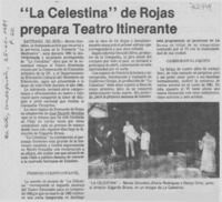 "La Celestina" de Rojas prepara Teatro Itinerante.