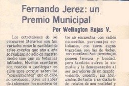 Fernando Jerez: un Premio Municipal