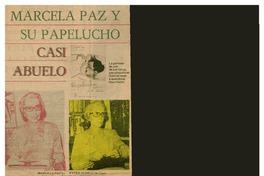 Marcela Paz y su Papelucho casi abuelo.