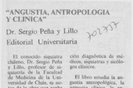 Angustia, antropología y clínica".
