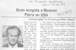 Gran acogida a Nicanor Parra en USA.
