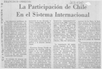 La participación de Chile en el sistema internacional