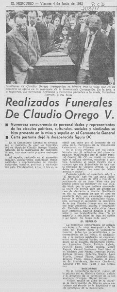 Realizados funerales de Claudio Orrego V.