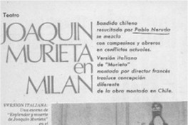 Joaquín Murieta en Milán.