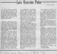 Luis Oyarzún Peña Luis Oyarzún Peña