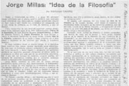 Jorge Millas, "Idea de la filosofía"