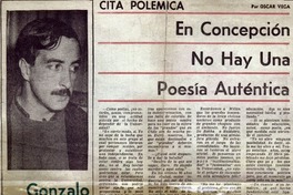 En Concepción no hay una poesía auténtica : [entrevista]
