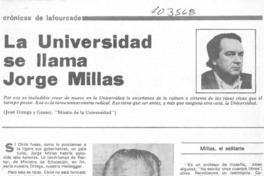 La Universidad se llama Jorge Millas