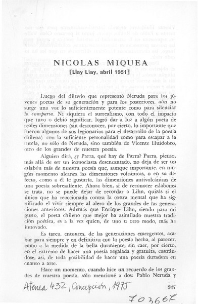 Nicolás Miquea.