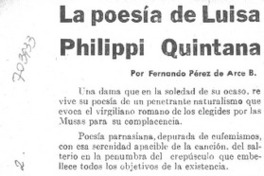 La poesía de Luisa Philippi Quintana