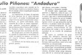 Julio Piñones: "Andadura"