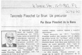 Tancredo Pinochet Le Brun: un precursor