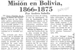 Misión en Bolivia, 1866-1875