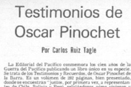 Testimonios de Oscar Pinochet