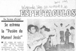 Se estrena la "Pasión de Manuel Jesús".