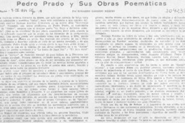 Pedro Prado y sus obras poemáticas