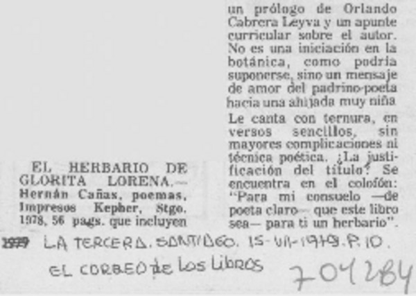 El herbario de Glorita Lorena.