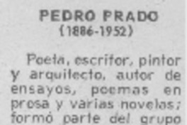 Pedro Prado (1886-1952).