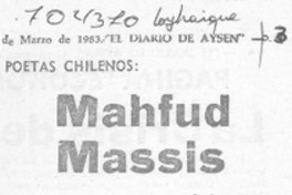 Mahfud Massis.