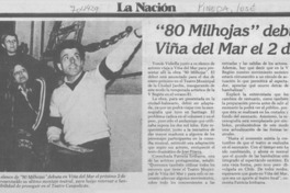 "80 milhojas" debuta en Viña del Mar el 2 de enero.