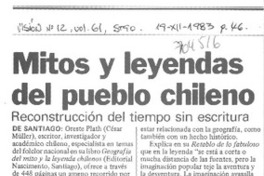 Mitos y leyendas del pueblo chileno.