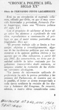 Crónica política del siglo XX.