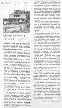 Chiloé, cultural y turístico