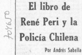 El libro de René Peri y la policía chilena