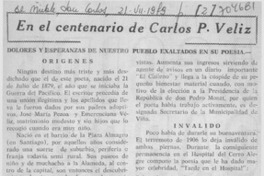 En el centenario de Carlos P. Véliz.