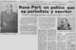 René Peri; un policía que es periodista y escritor.