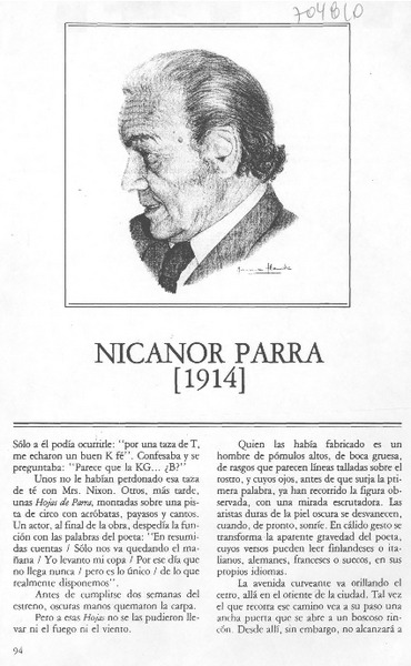 Nicanor Parra [1914].