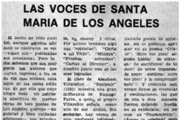 Las voces de Santa María de los Angeles.