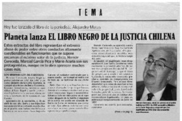 Planeta lanza el libro negro de la justicia chilena.