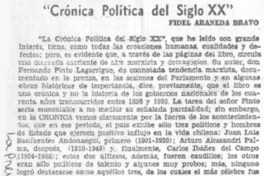 "Crónica política del siglo XX"