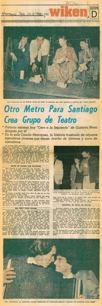 Otro metro para Santiago crea grupo de teatro.