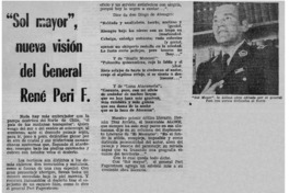 "Sol mayor", nueva visión del general René Peri F.