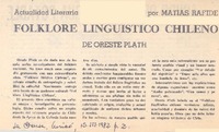 Folklore lingüístico chileno