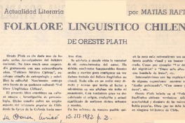 Folklore lingüístico chileno