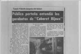 Público porteño entendió los garabatos de "Cabaret Bijoux".