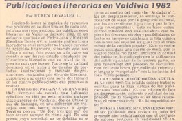 Publicaciones literarias en valdivia 1982