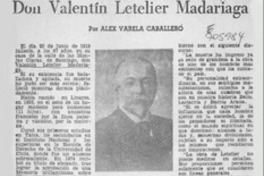 Don Valentín Letelier Madariaga